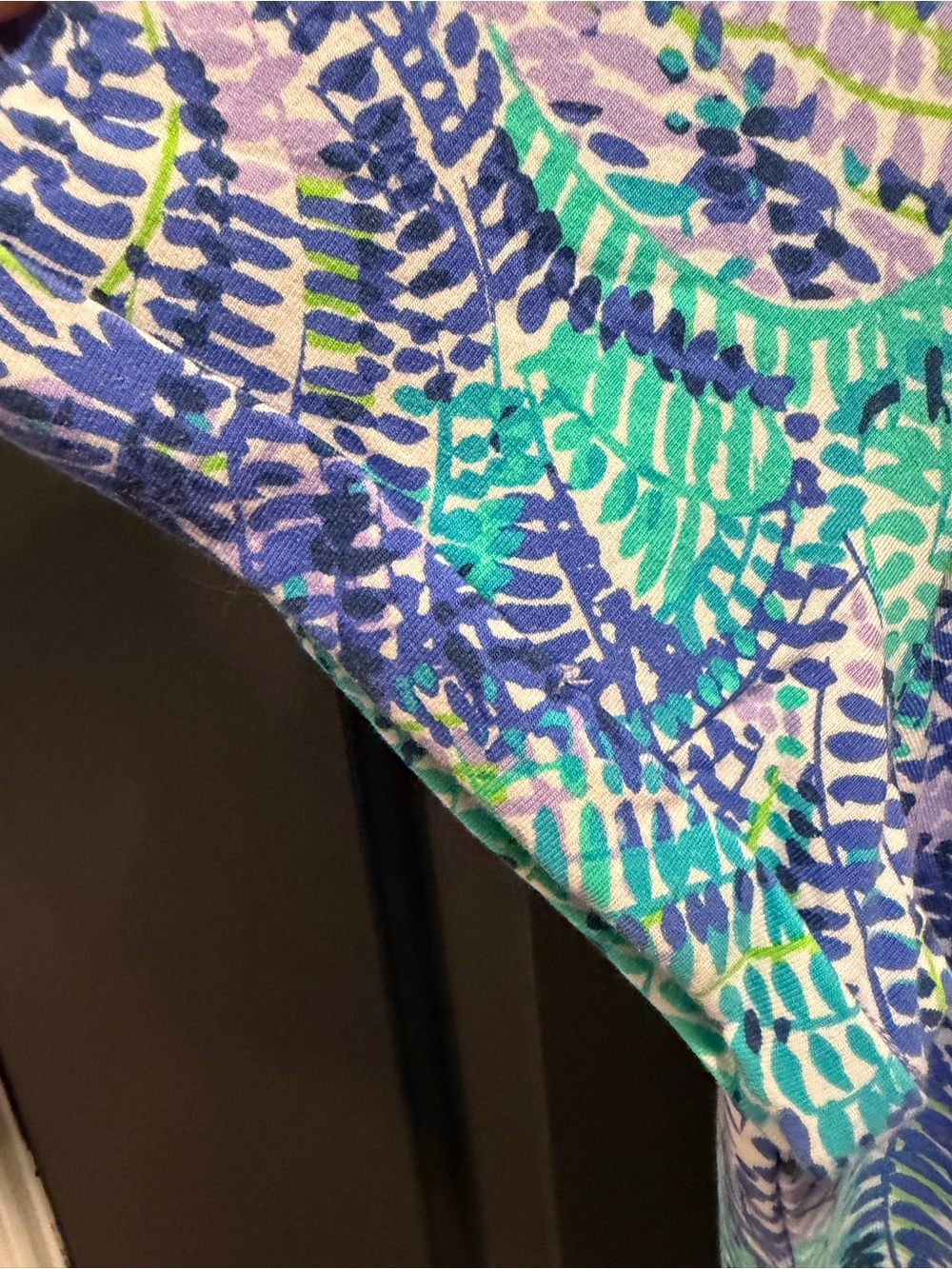 Lilly Pulitzer Blue, Aqua & Purple Printed Short-Sleeve Dress - Picture 4 of 5